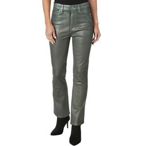 NEW Paige Claudine Mystical Green Coated High Waisted Jeans Size 29